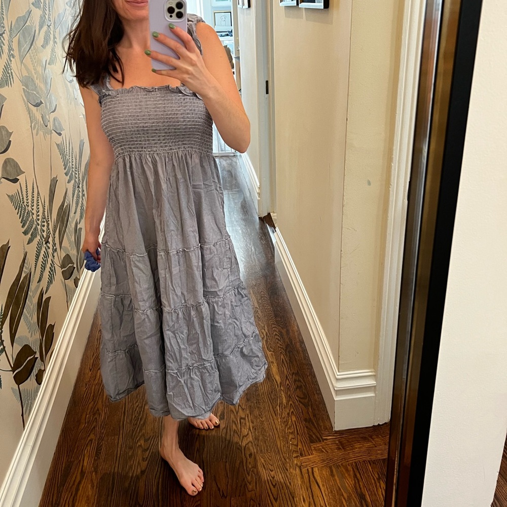 Navy gingham Hill House nap dress spring 2021 Ellie dress size XS